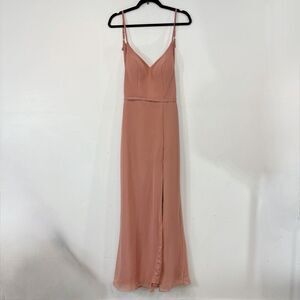 AZAZIE Blushing Pink A-Line Chiffon Dress sz